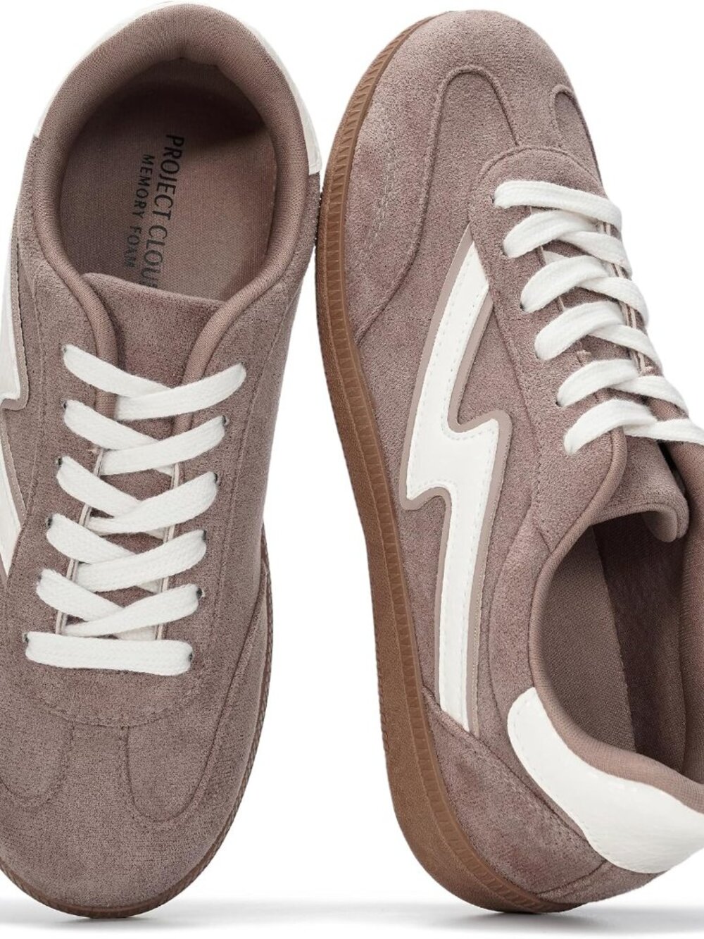 Water Resistant Women's Lace-Up Sneakers - Breathable Comfort in Taupe Multi